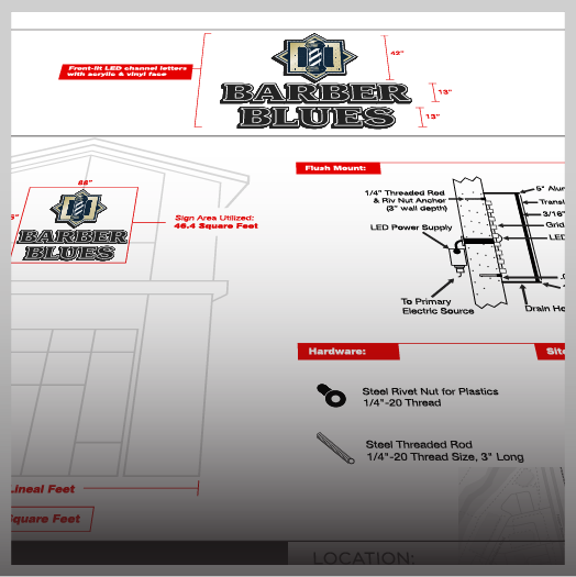 Sign-Permit-Application-Drawing-Barber-Blues-95630 sign permit application drawing